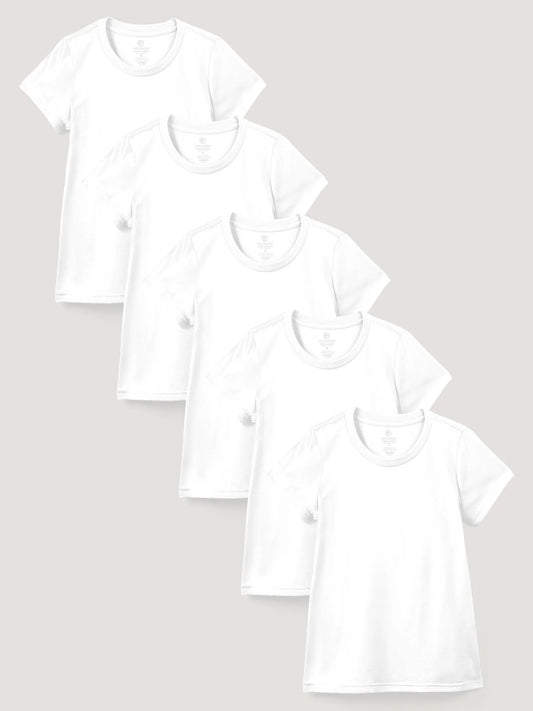 Women's Crew All White 5-Pack