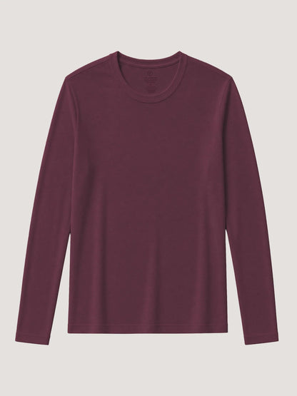 Women's Merlot Long Sleeve Crew