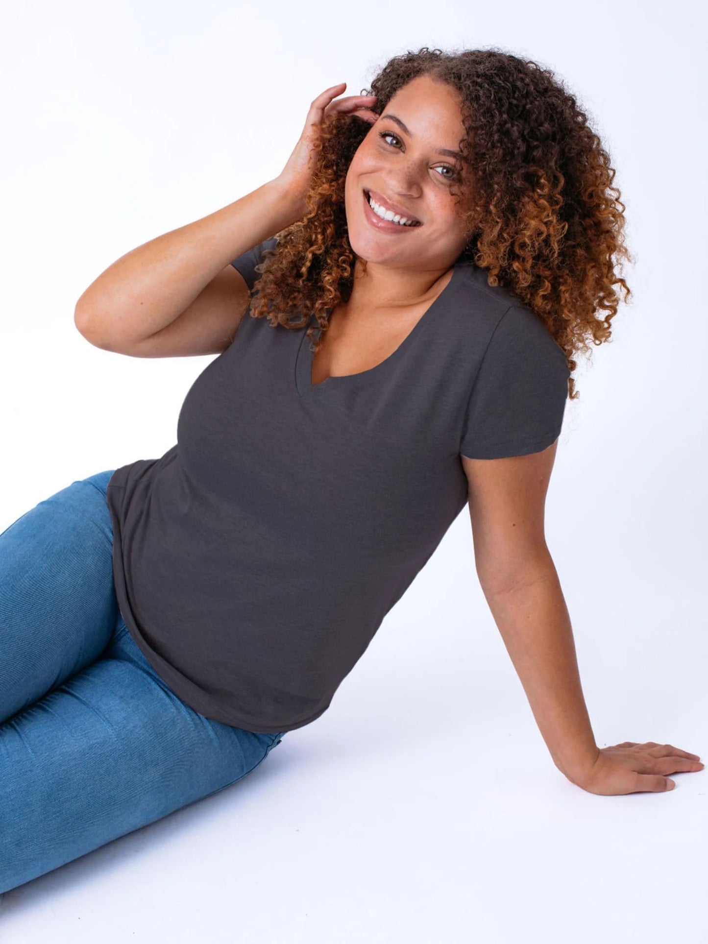 Vintage Black Everyday V-Neck Tee