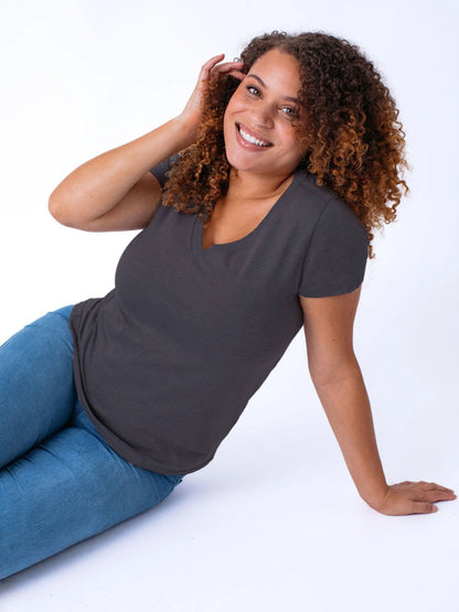 Vintage Black Everyday V-Neck Tee