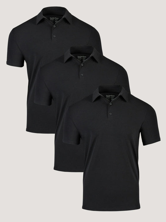 All Black Performance Cool Polo 3-Pack