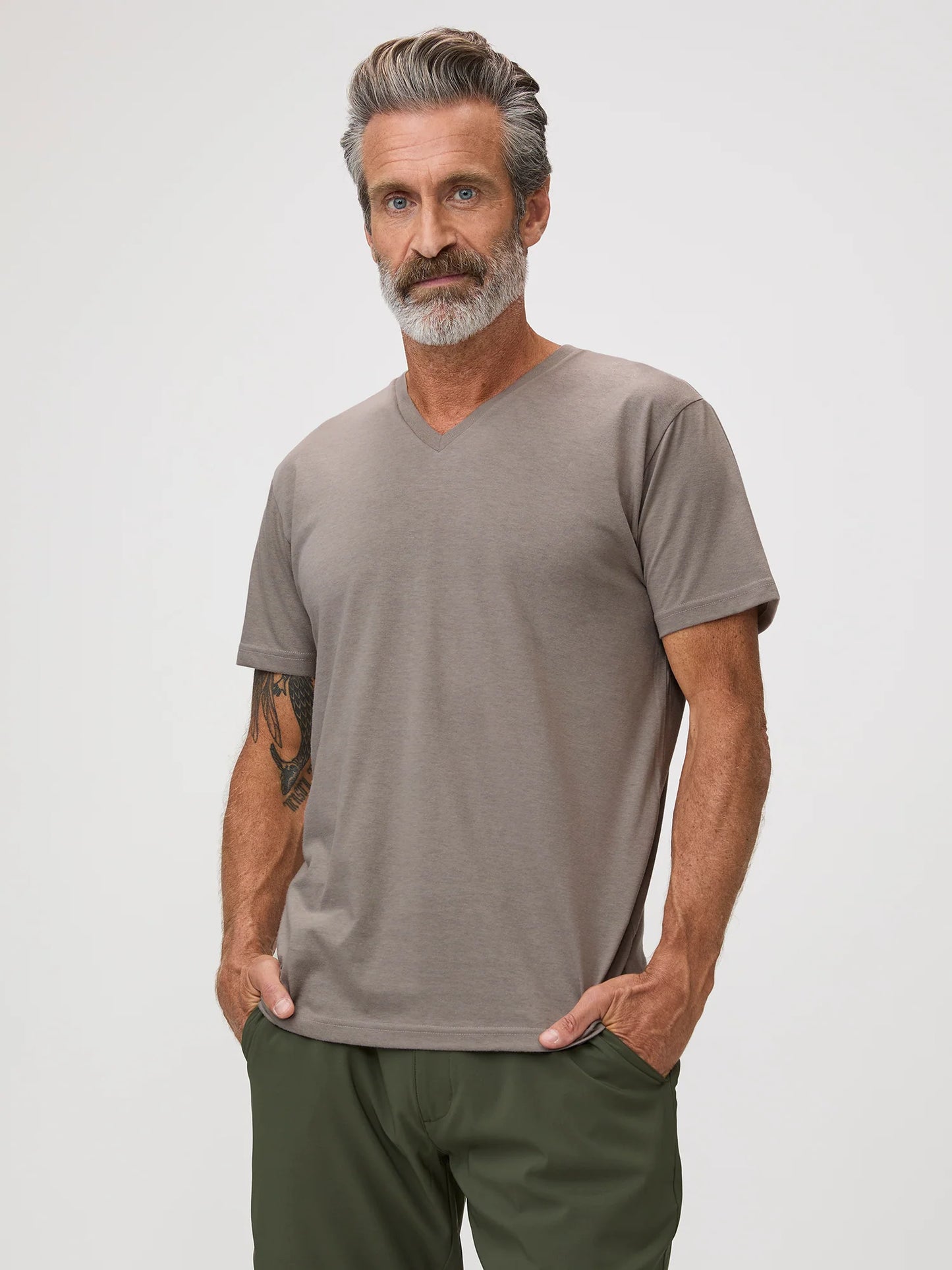 Taupe V-Neck