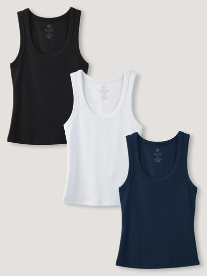 Ribbed Tank Staples 3-Pack