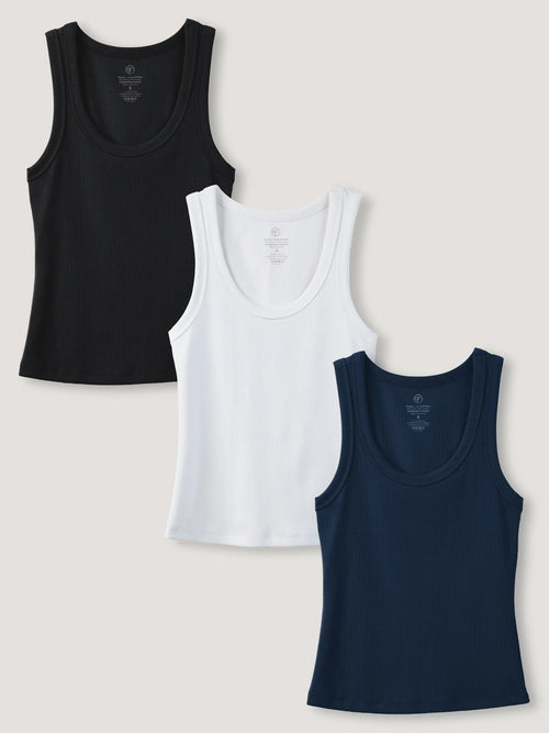 Ribbed Tank Staples 3-Pack