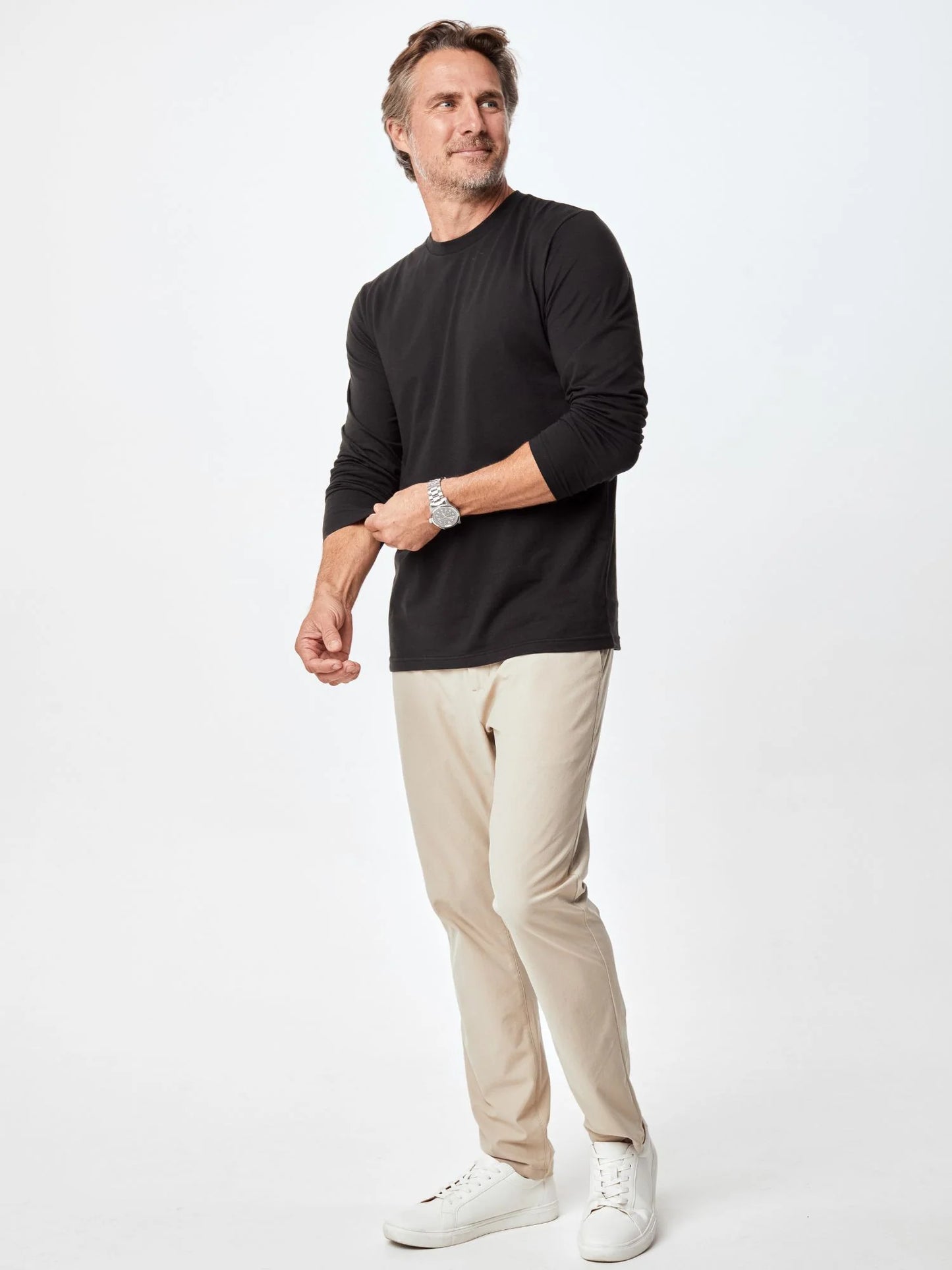 Black Long Sleeve Crew Neck