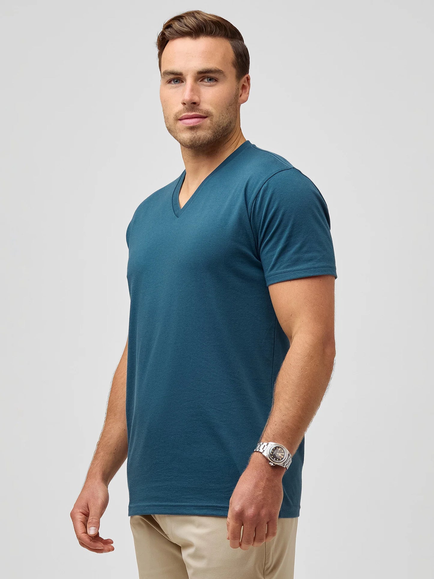 Sea Blue V-Neck