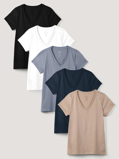 Women's Best Sellers V-Neck 5-Pack