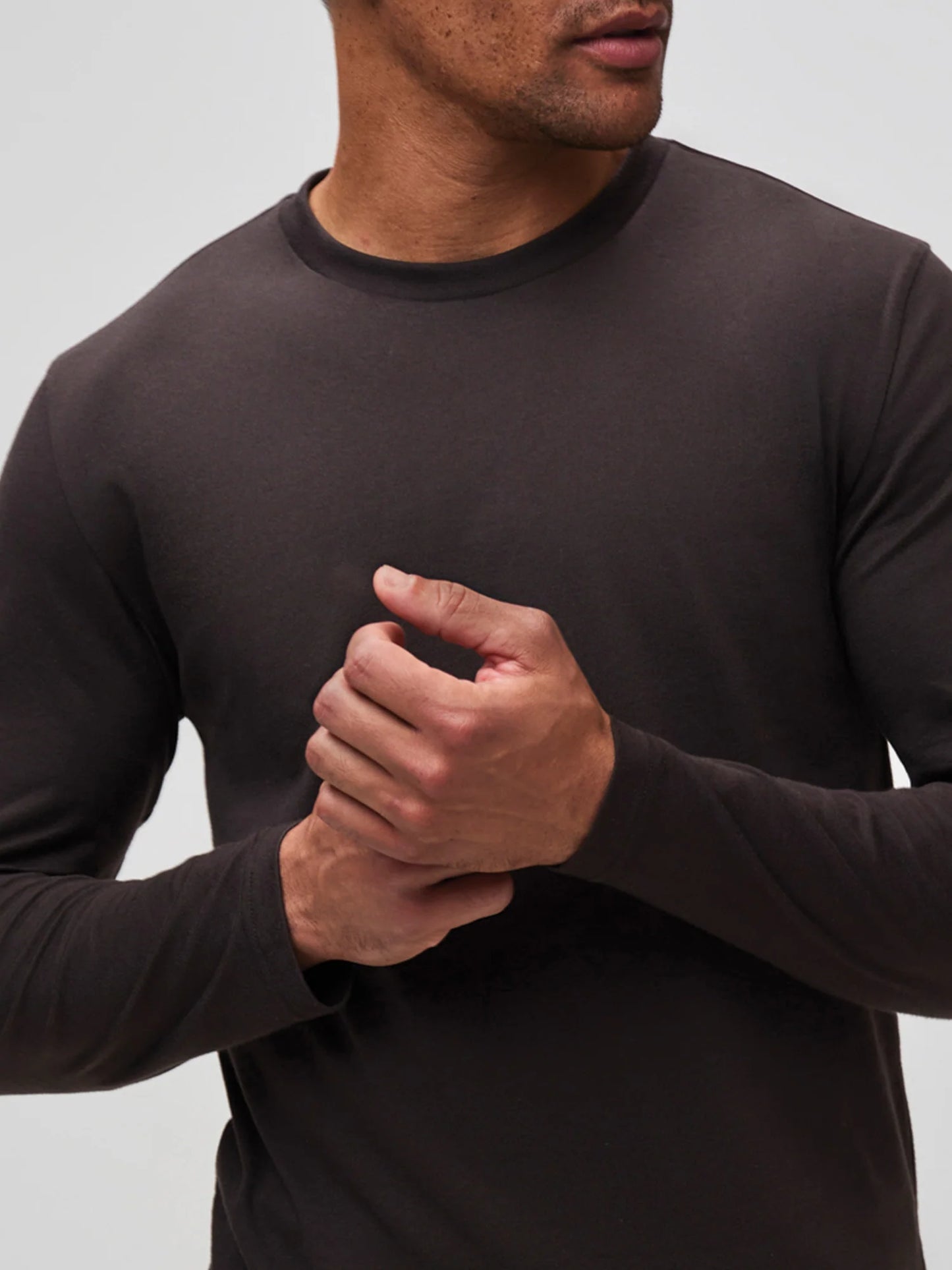 Espresso Long Sleeve Crew Neck