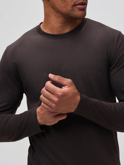 Espresso Long Sleeve Crew Neck