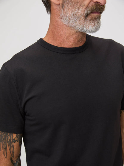 Heritage Black Cotton Crew
