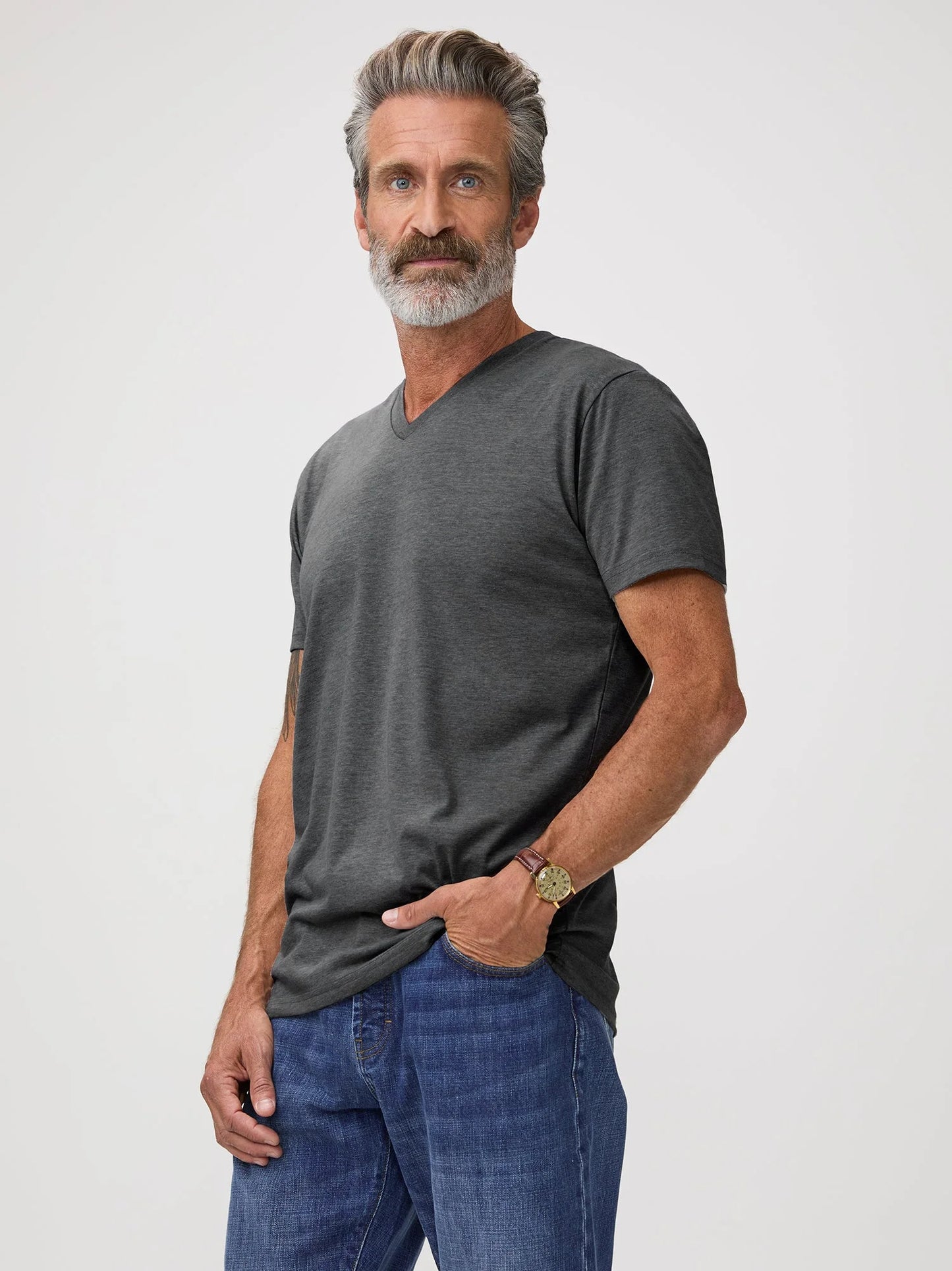Carbon Grey V-Neck
