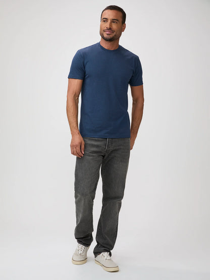 Indigo Cross Dye Crew Neck