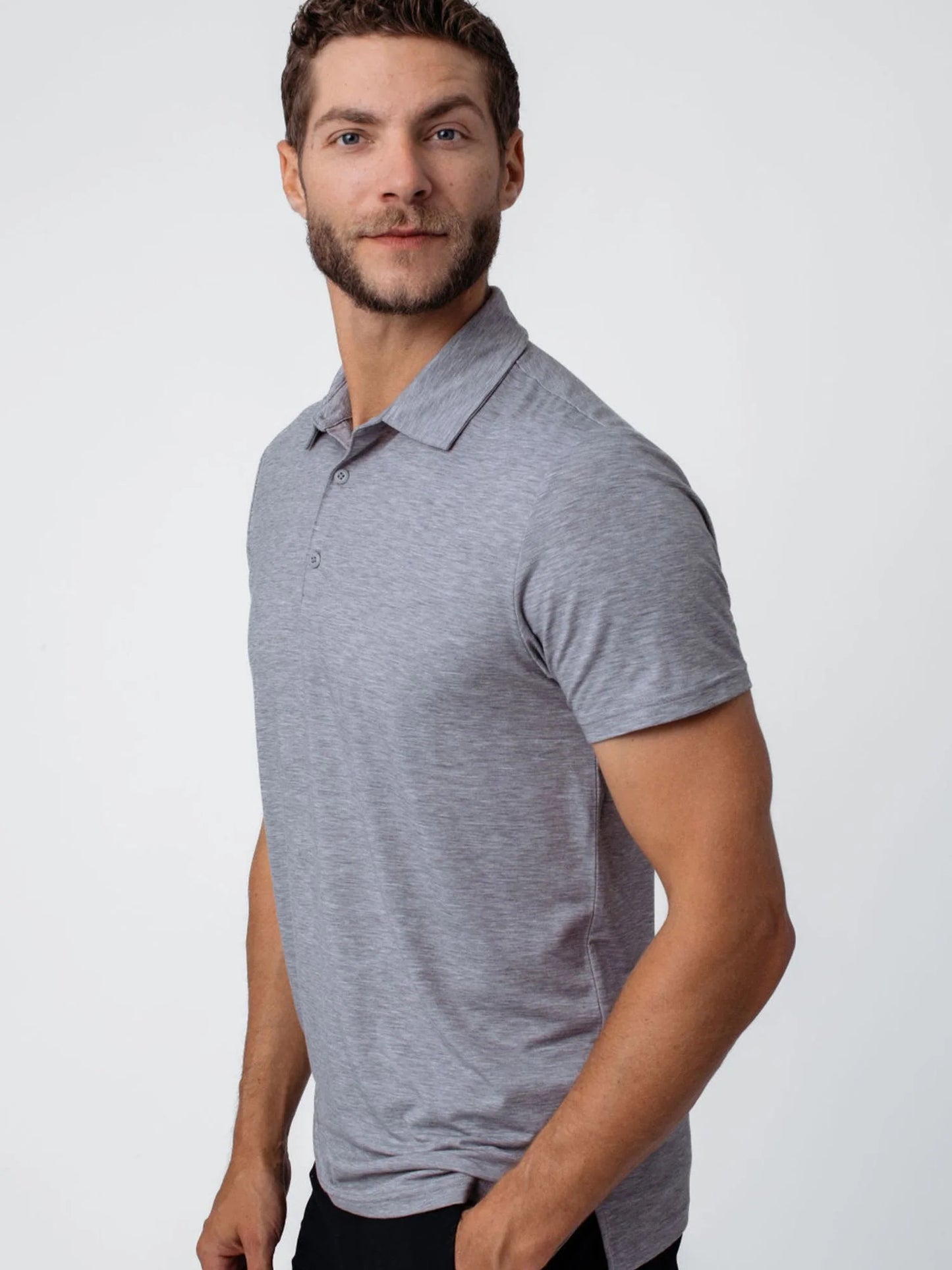 Heather Grey Performance Cool Polo
