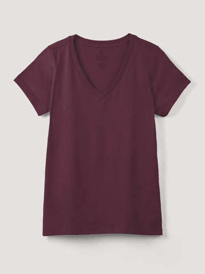 Merlot Everyday V-Neck Tee