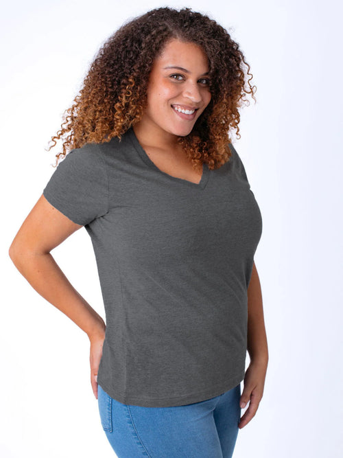 Carbon Grey Everyday V-Neck Tee