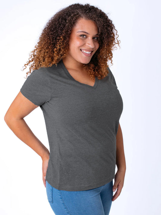 Carbon Grey Everyday V-Neck Tee