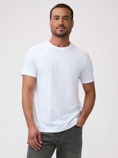 Heritage White Cotton Crew