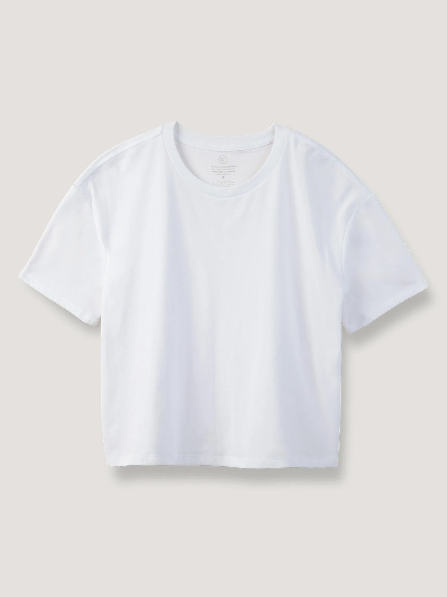 White Boxy Tee