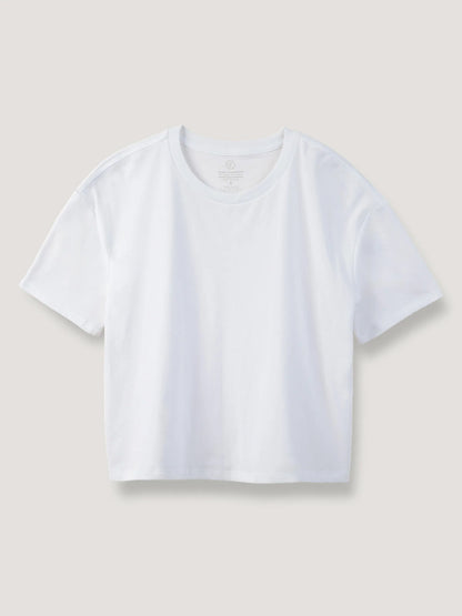 White Boxy Tee