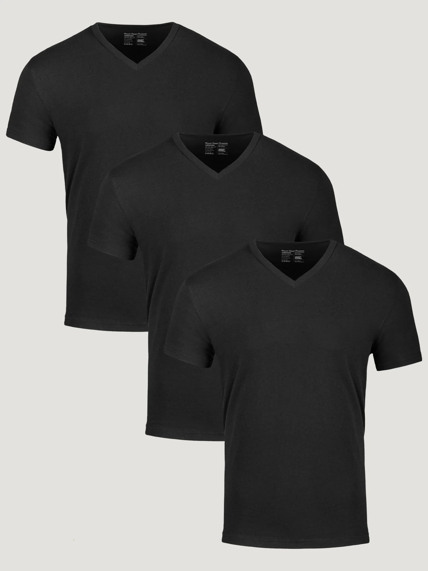 All Black V-Neck 3-Pack