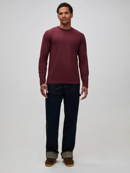 Burgundy Long Sleeve Crew Neck