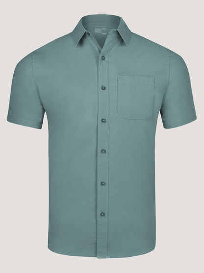 Sagebrush Short Sleeve Stretch Button Up
