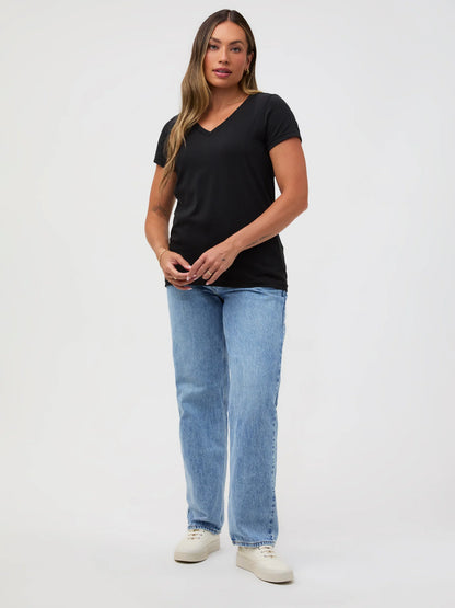 Women's V-Neck All Black 5-Pack