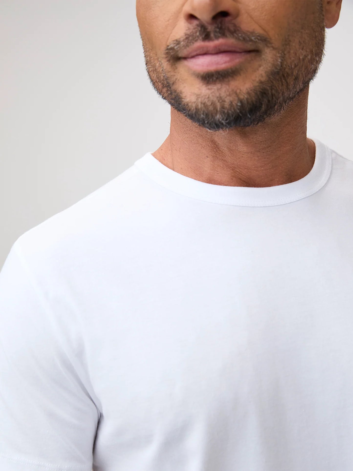 Heritage White Cotton Crew