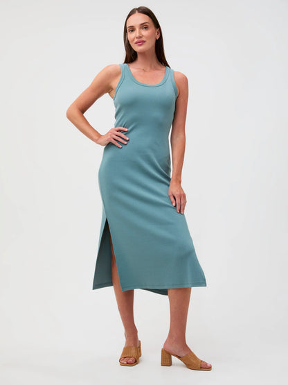 Harbor Mist Ribbed Tank Dress